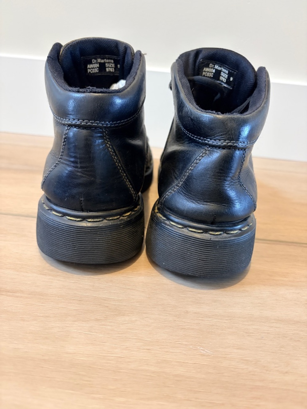 Dr. Martens Men's US 9 Vintage 90s Chunky Platform Shoes Goth Black Leather Rare - Picture 4 of 9